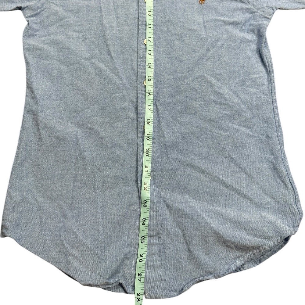 Polo Ralph Lauren Slim Fit Oxford Button Down Shirt Light Blue Pony Logo Mens S - Picture 8 of 11
